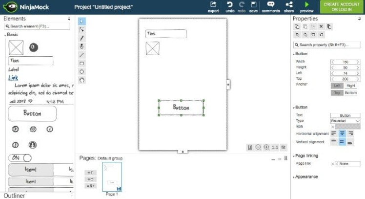 Ninjamock - prototipo de app