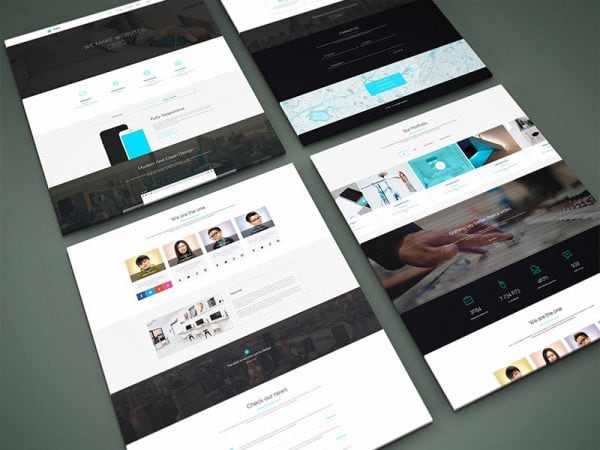 webdesign vier screenshots