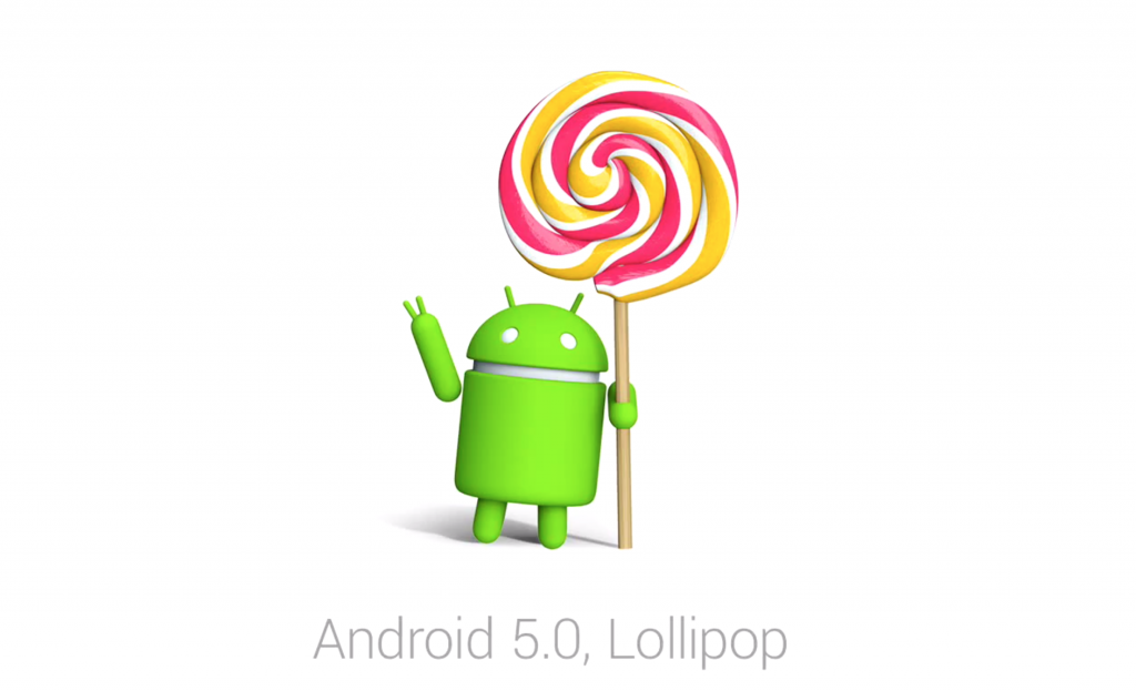 android logo holding a lollipop