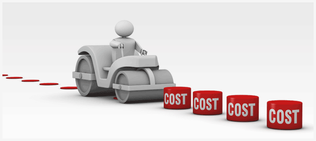 little figurine on rollingmachine driving above cost