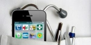 iphone in a pocket with medical tools