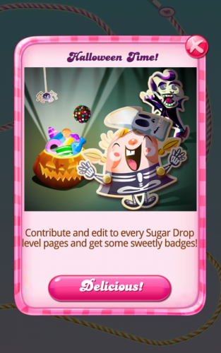 screenshot from Candy Crush mobile game