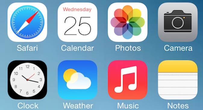 eight app logos from apple iphone