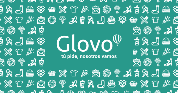 Glovo in the middle of symbols