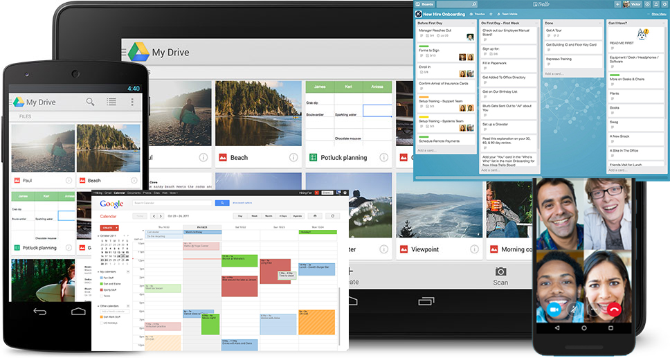 mobile devices with planning apps