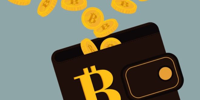 bitcoins flysing out of purse