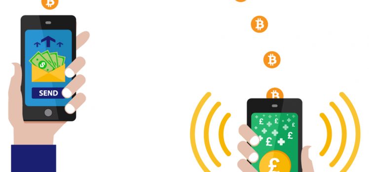 sending bitcoins via smartphones