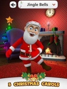 App with dancing Santa