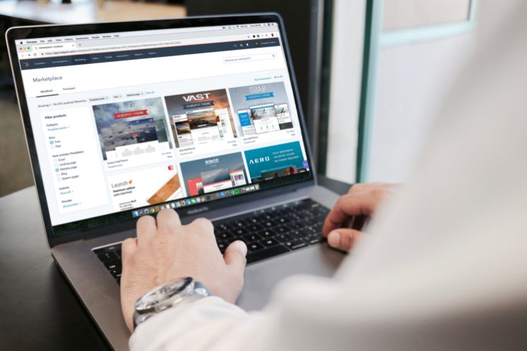 man working on a laptop