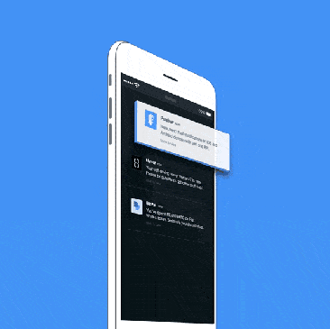  Animation of iPhone with push notifications appearing
