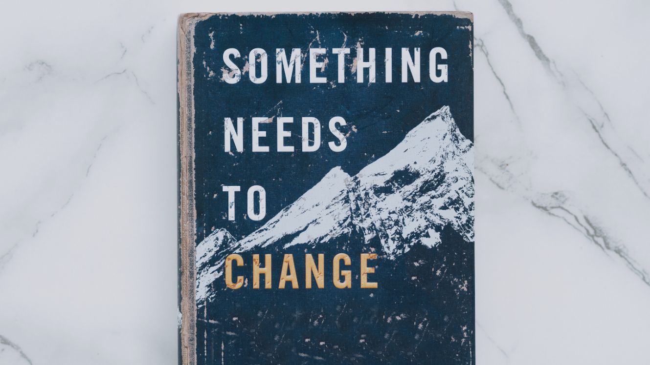 book on change on white background