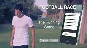 publicite application football race