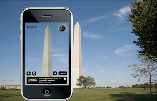 simulation application realite augmentee paysage iphone 