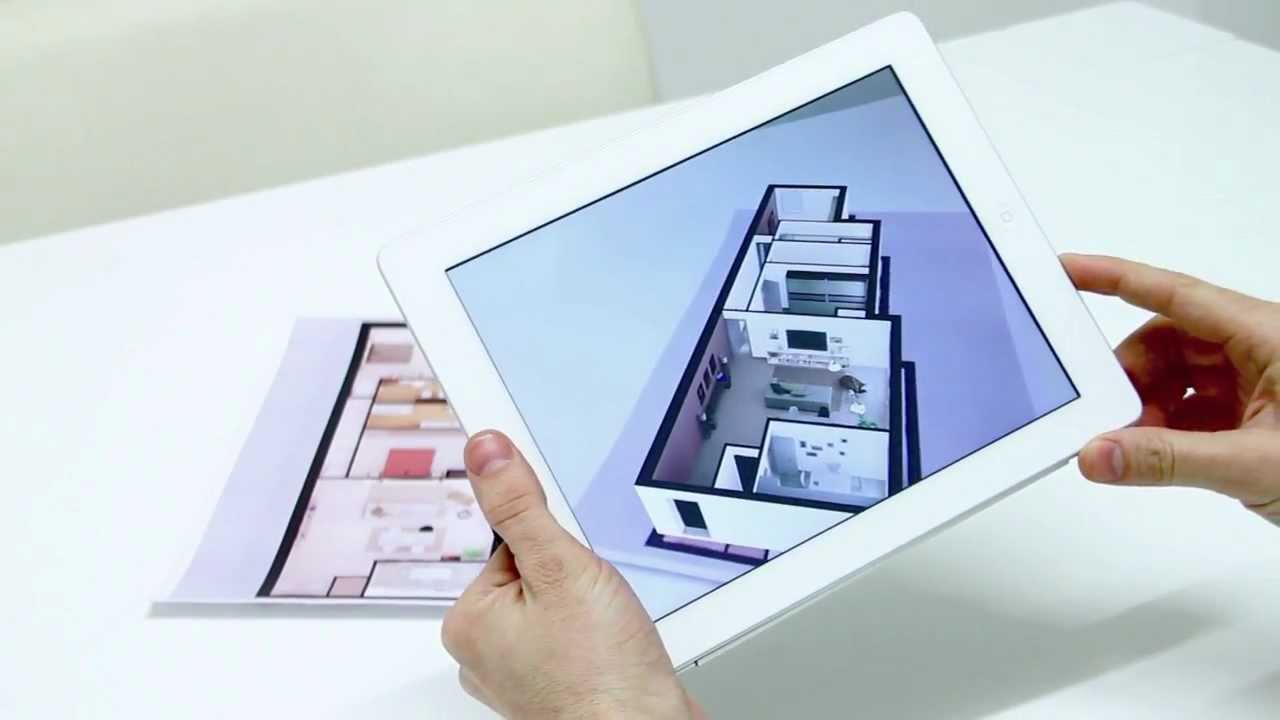 simulation plan appartement sur tablette numerique