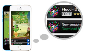 applications jeux mobiles sur ecrans iphones
