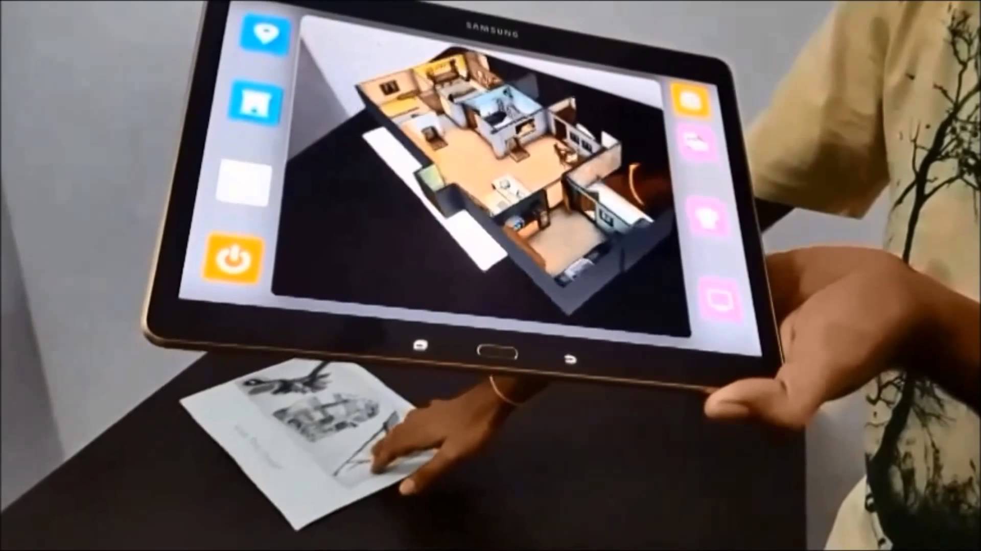 plan appartement 3D tablette