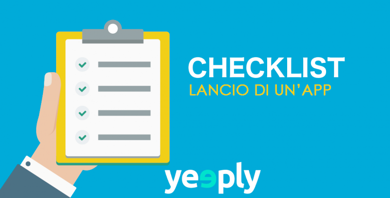 checklist stilizzata con logo Yeeply