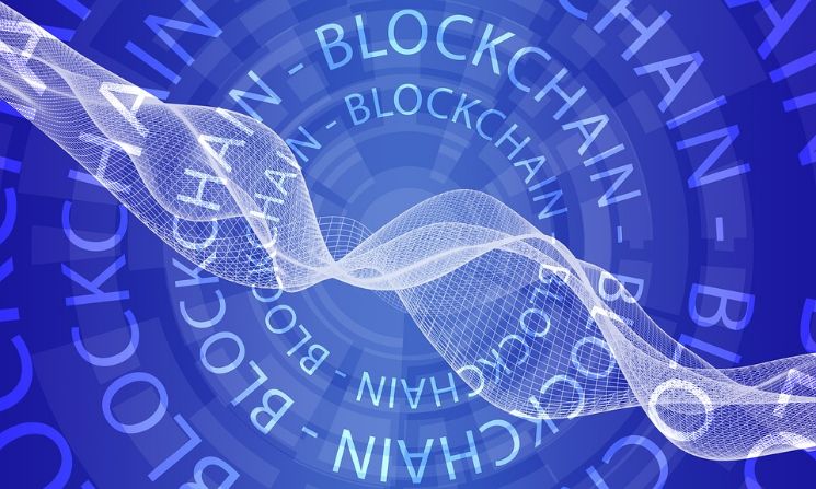 scritte blockchain in loop 