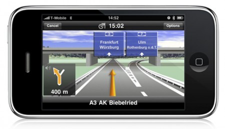 smartphone com mapa GPS