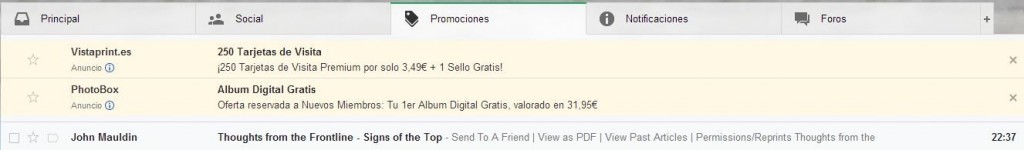 Publicidad en Gmail