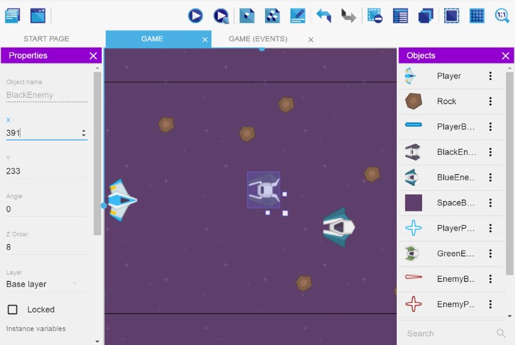 GDevelop app - crear juegos