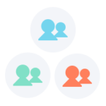 icono de tres equipos expertos