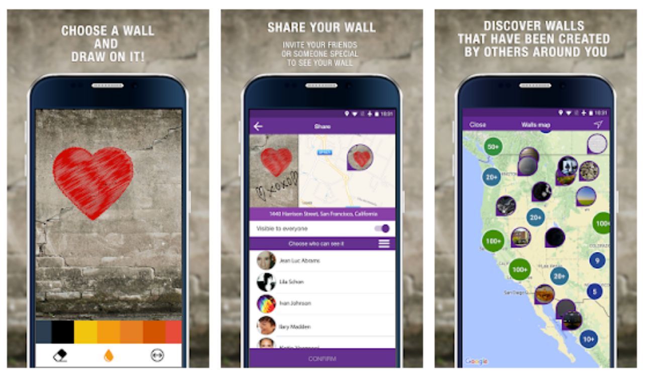 capturas de pantalla de la app Wallame capturas de pantalla de la app Wallame